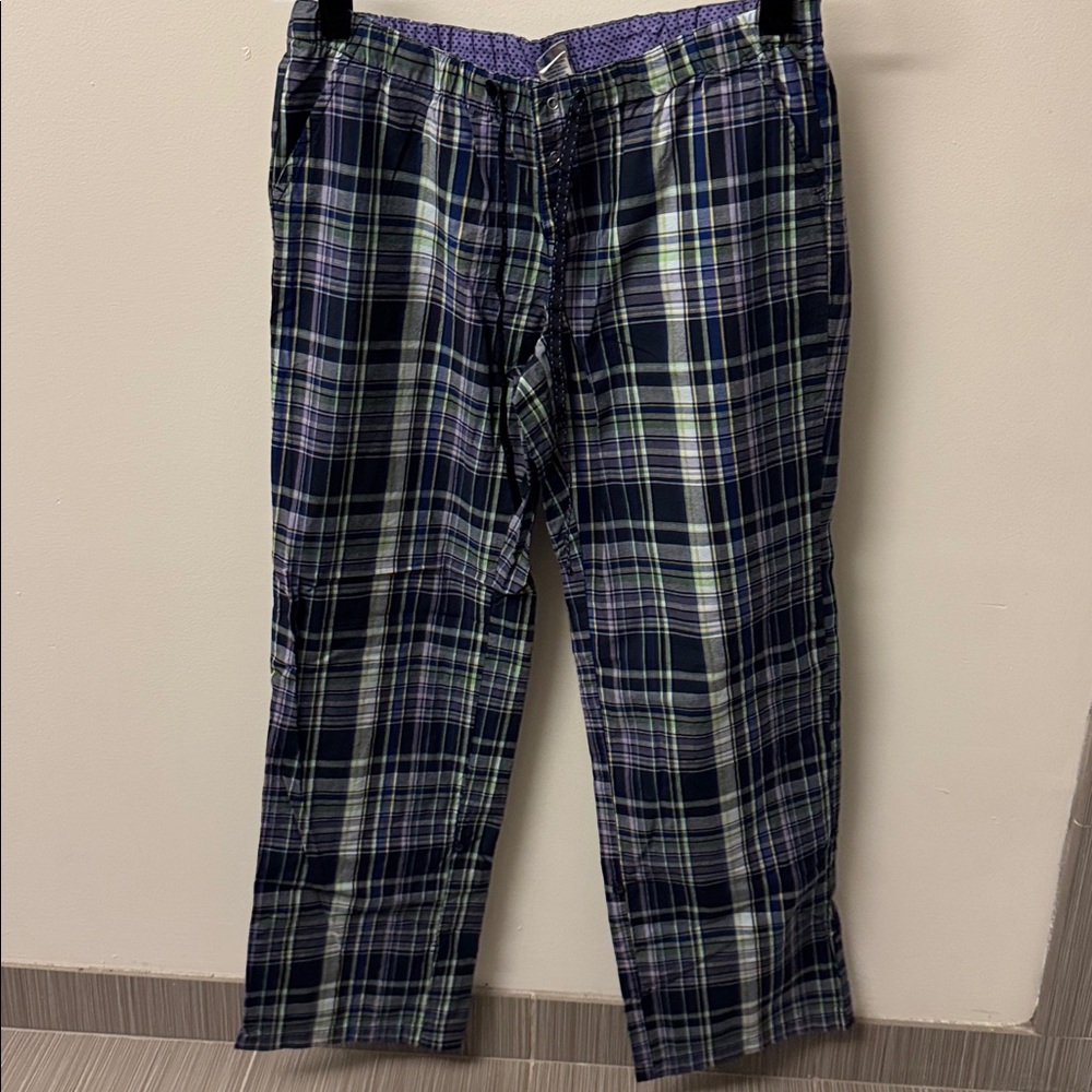 Core Plaid Pajama Pants Size M Color Purple Pink White